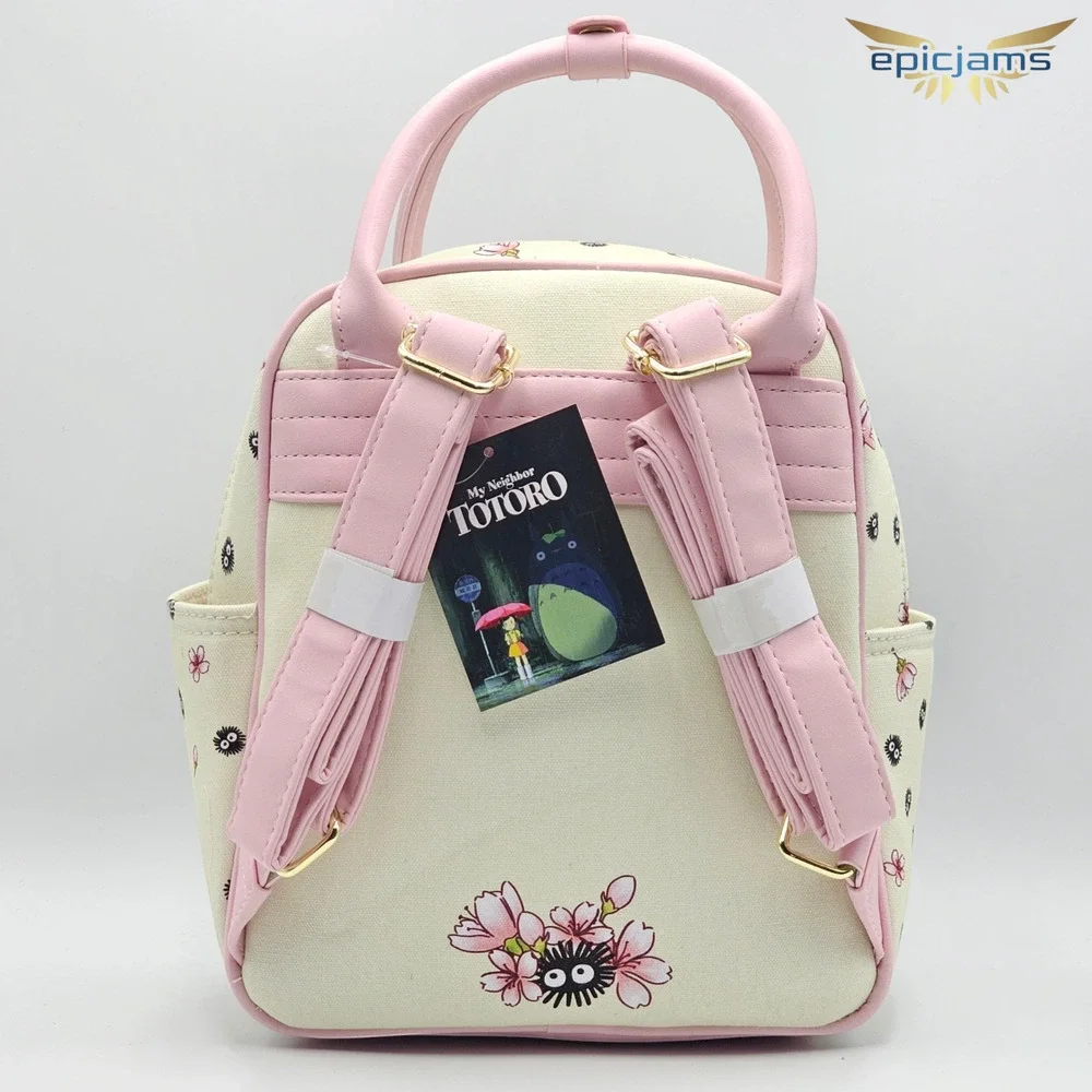 Studio Ghibli My Neighbor Totoro Soot Sprites Coin Pouch Pink Mini Backpack New
